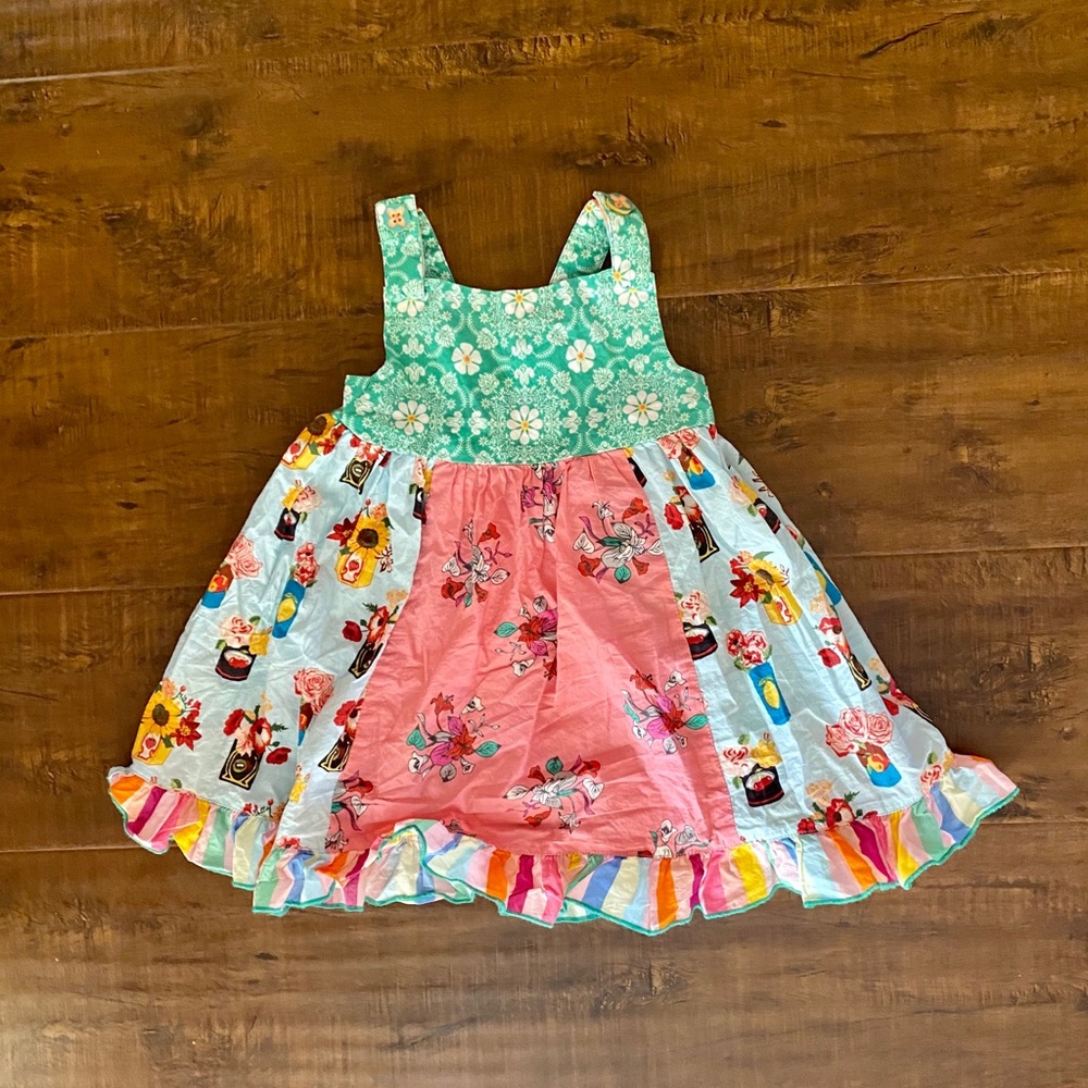 Matilda Jane Green and Pink Floral Patchwork Sundress